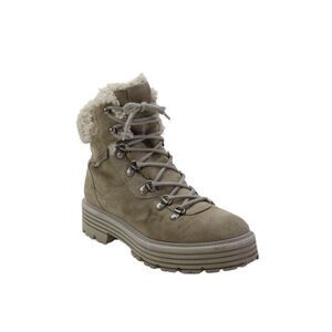 Kennel & Schmenger Womens Fuzzy Lined Lace Up Combat Boots Shoes Beige Size 12